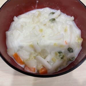 【離乳食完了期】ミックスベジタブルのクリームうどん